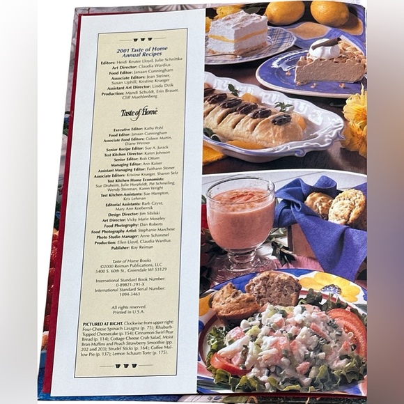 Taste of Home 2001 Annual Recipes Cookbook with Red and Blue Accents - Picture 4 of 4